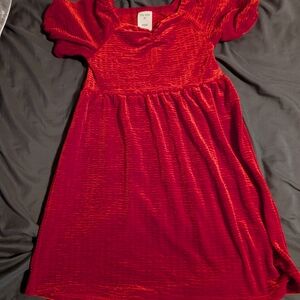 Okie Dokie Vibrant Red Casual Dress